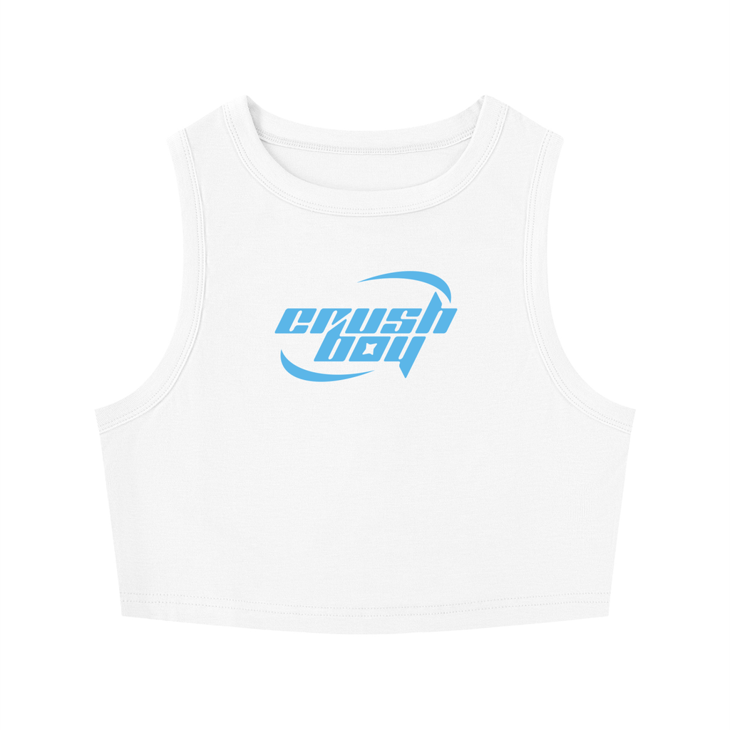 Crewneck Cropped Tank - White