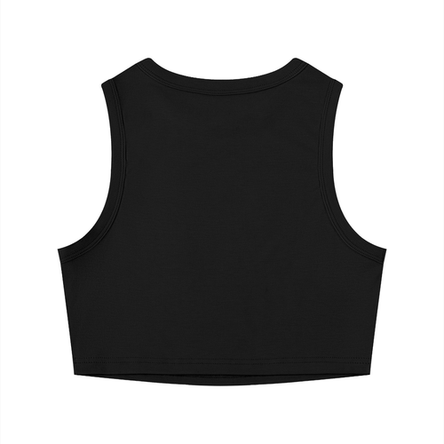 Crewneck Cropped Tank - Black