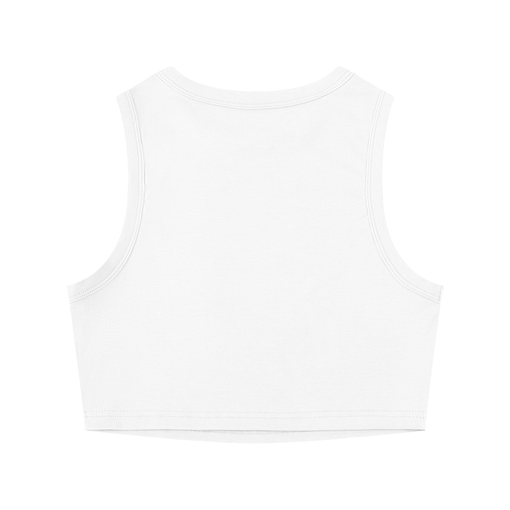 Crewneck Cropped Tank - White