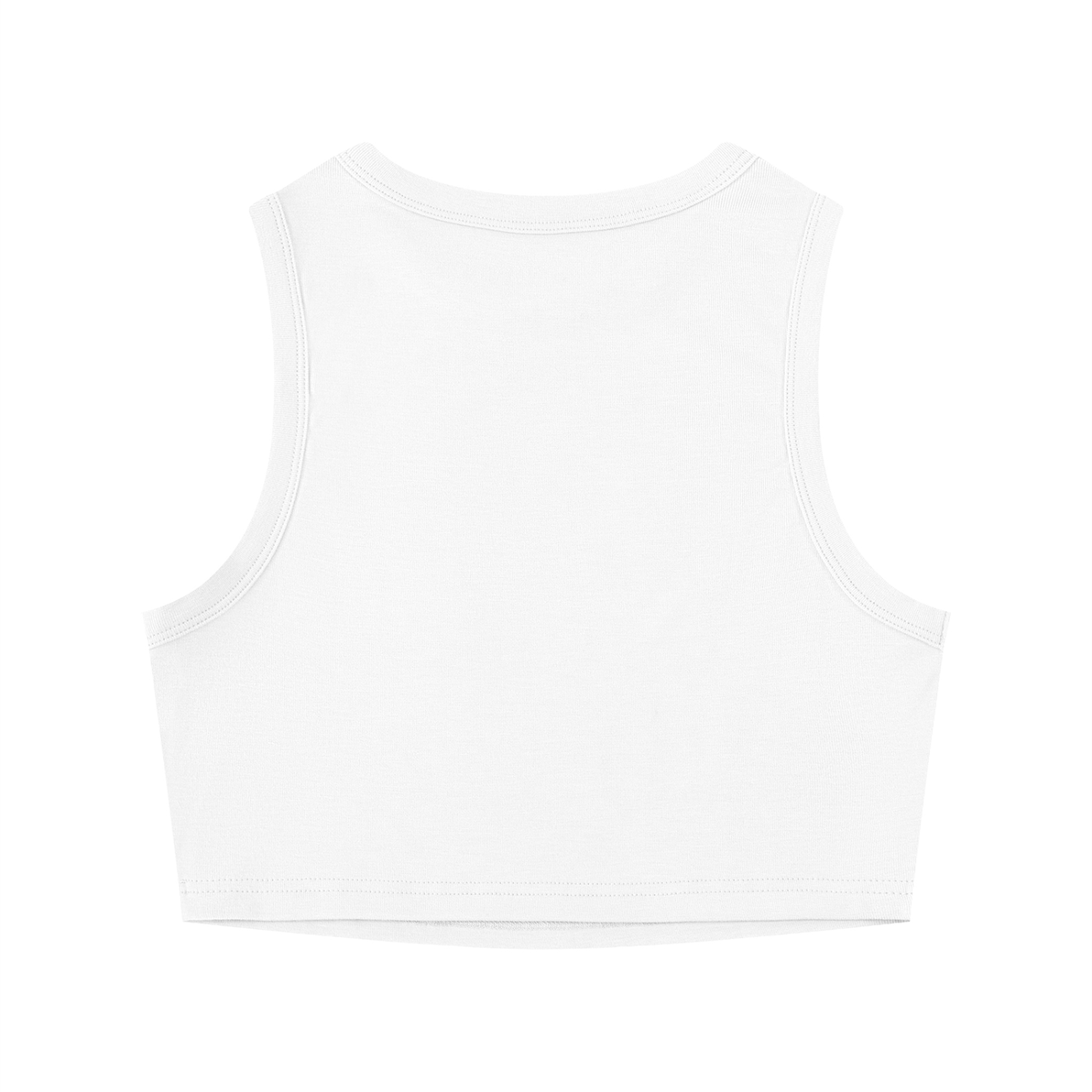 Crewneck Cropped Tank - White